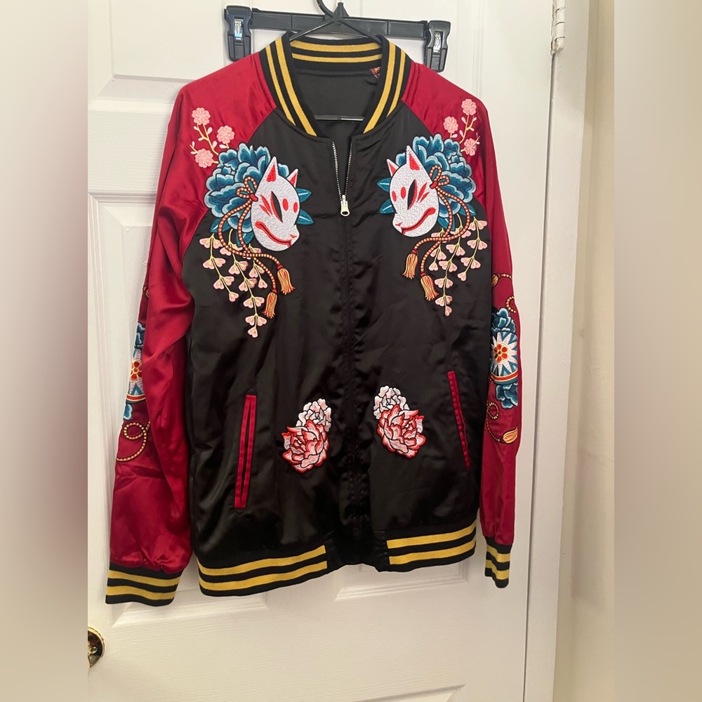 Yoshi Yoshitani Reversible Satin Kitsune jacket Size Large